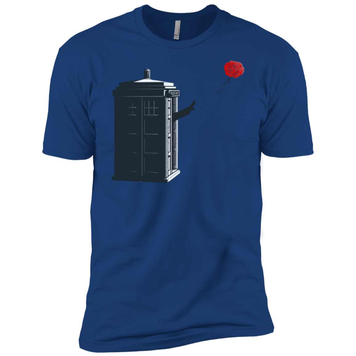 T-Shirts Royal / X-Small Dr Banksy Rose Balloon Men's Premium T-Shirt