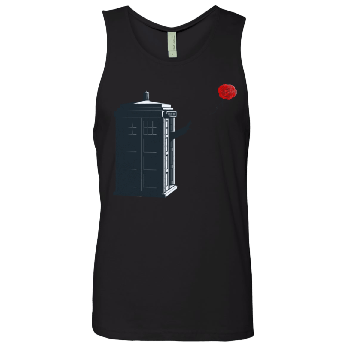 T-Shirts Black / Small Dr Banksy Rose Balloon Men's Premium Tank Top