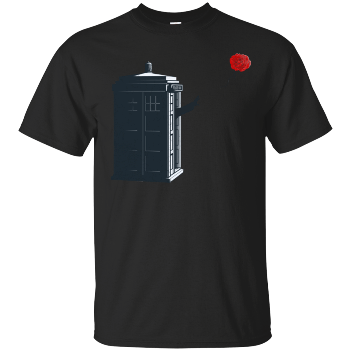 T-Shirts Black / Small Dr Banksy Rose Balloon T-Shirt