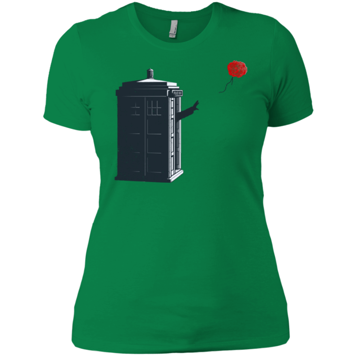 T-Shirts Kelly Green / X-Small Dr Banksy Rose Balloon Women's Premium T-Shirt
