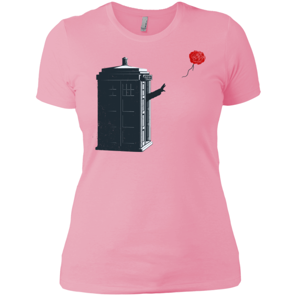 T-Shirts Light Pink / X-Small Dr Banksy Rose Balloon Women's Premium T-Shirt