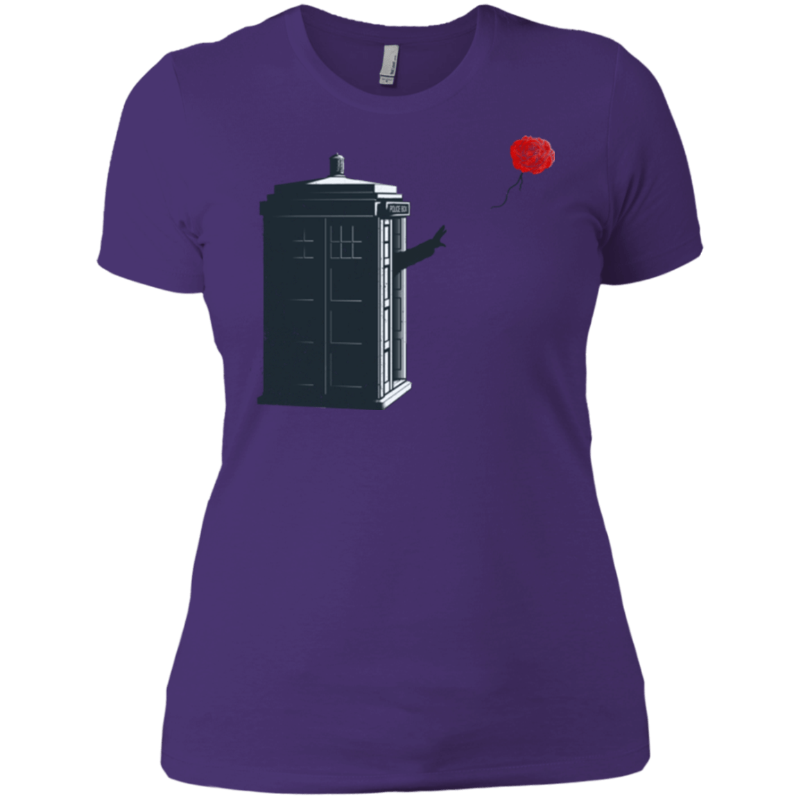 T-Shirts Purple / X-Small Dr Banksy Rose Balloon Women's Premium T-Shirt