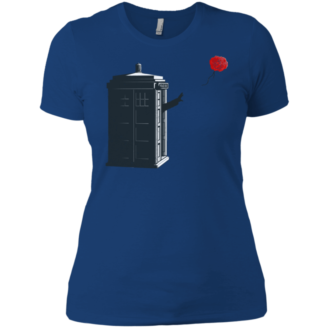 T-Shirts Royal / X-Small Dr Banksy Rose Balloon Women's Premium T-Shirt