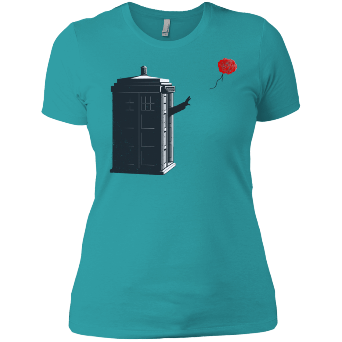 T-Shirts Tahiti Blue / X-Small Dr Banksy Rose Balloon Women's Premium T-Shirt