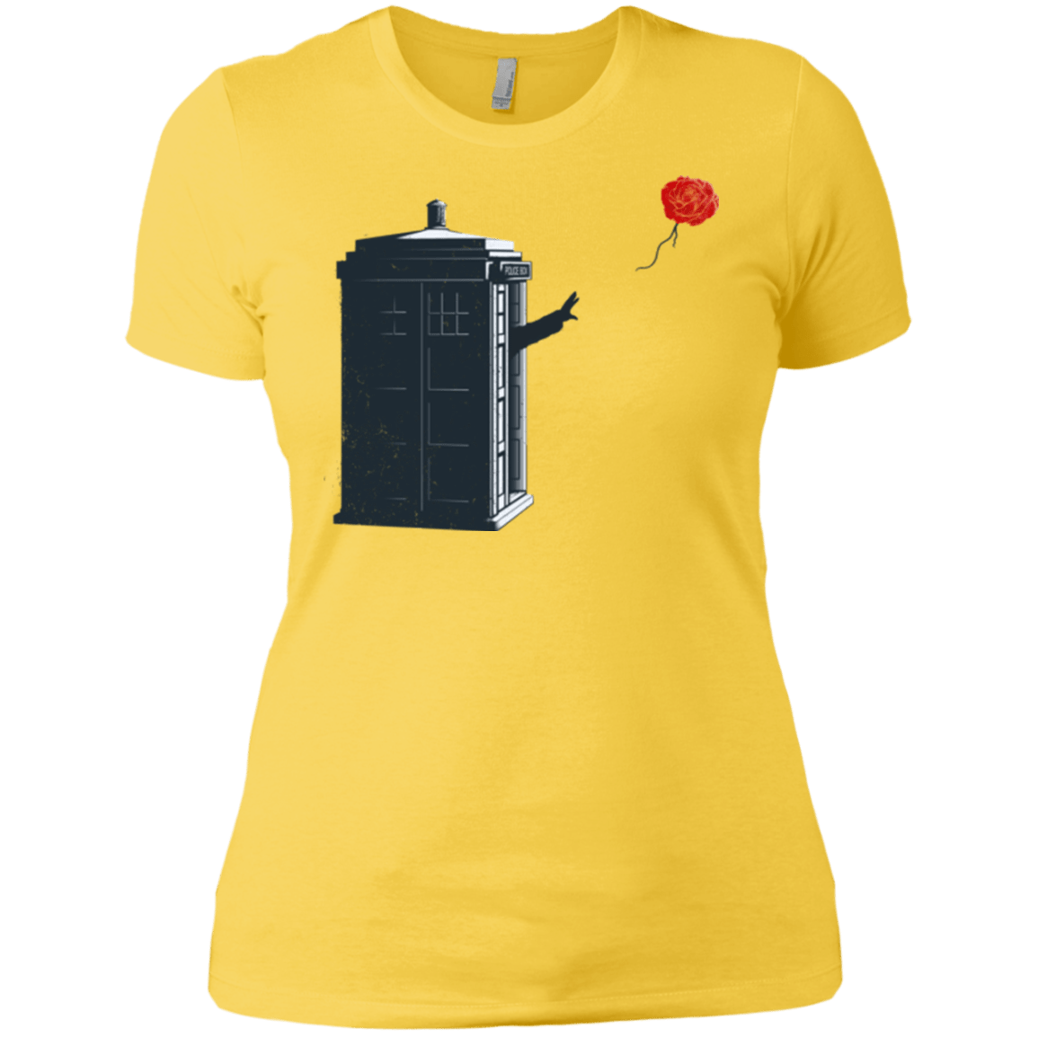 T-Shirts Vibrant Yellow / X-Small Dr Banksy Rose Balloon Women's Premium T-Shirt