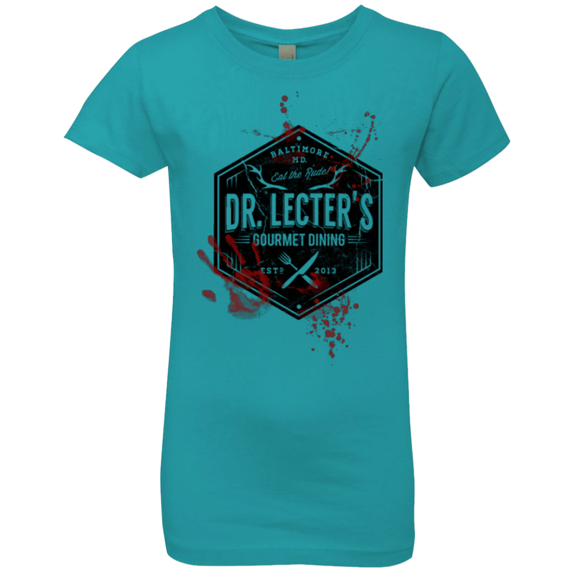T-Shirts Tahiti Blue / YXS Dr. Lecter's Gourmet Dining Girls Premium T-Shirt