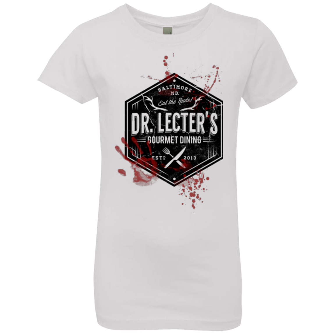 T-Shirts White / YXS Dr. Lecter's Gourmet Dining Girls Premium T-Shirt
