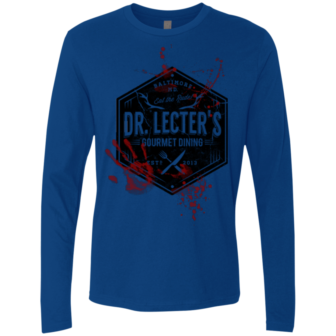 T-Shirts Royal / Small Dr. Lecter's Gourmet Dining Men's Premium Long Sleeve