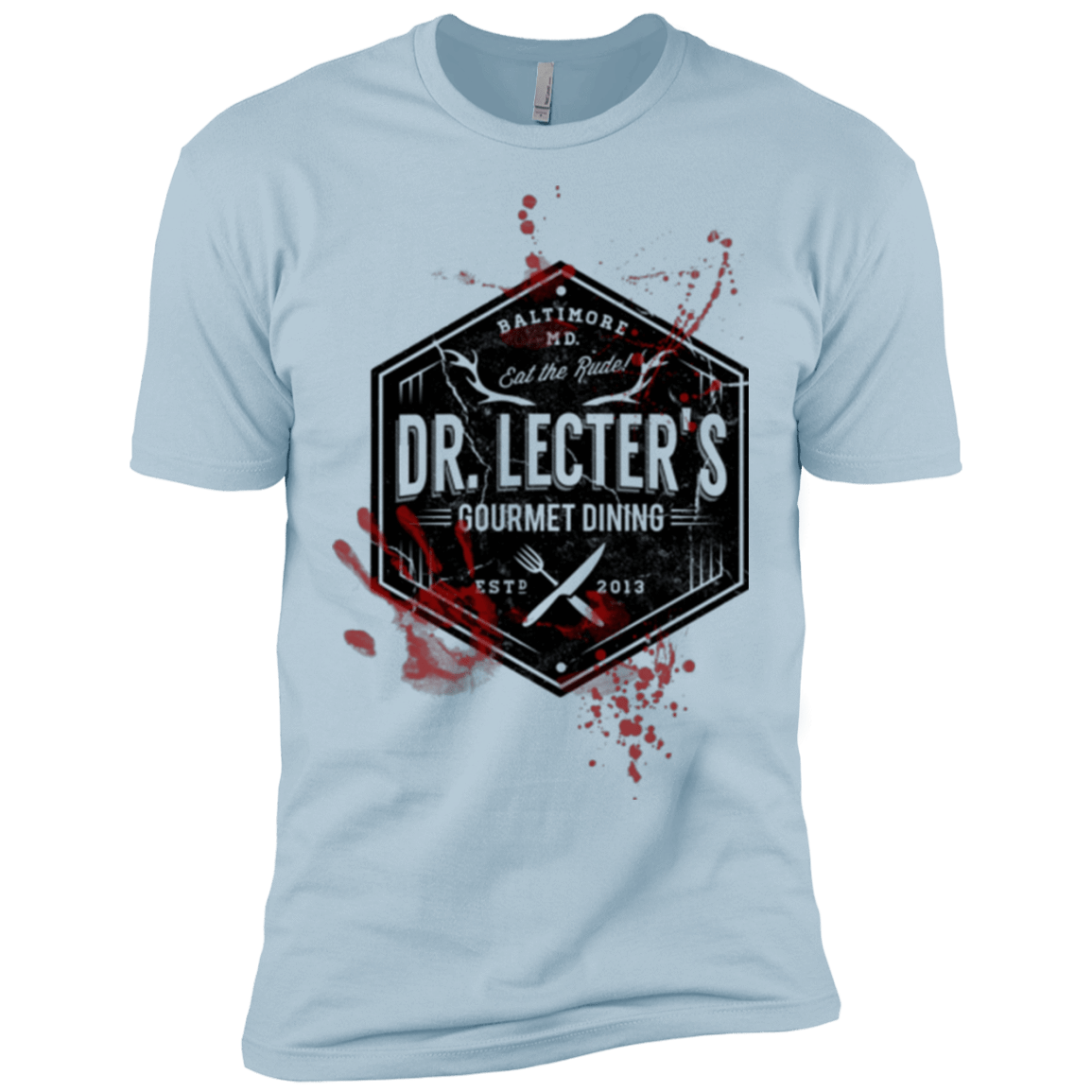 T-Shirts Light Blue / X-Small Dr. Lecter's Gourmet Dining Men's Premium T-Shirt
