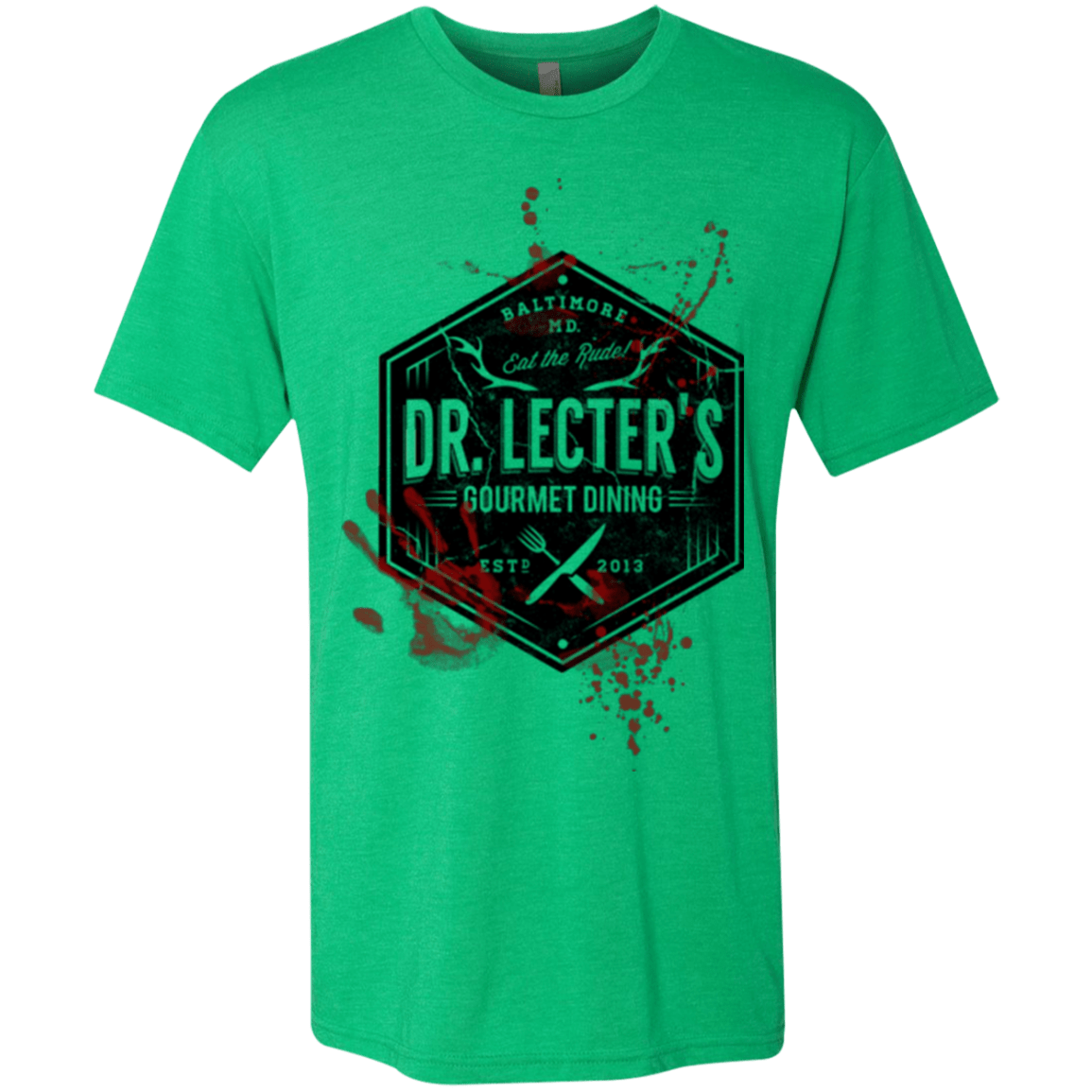 T-Shirts Envy / Small Dr. Lecter's Gourmet Dining Men's Triblend T-Shirt