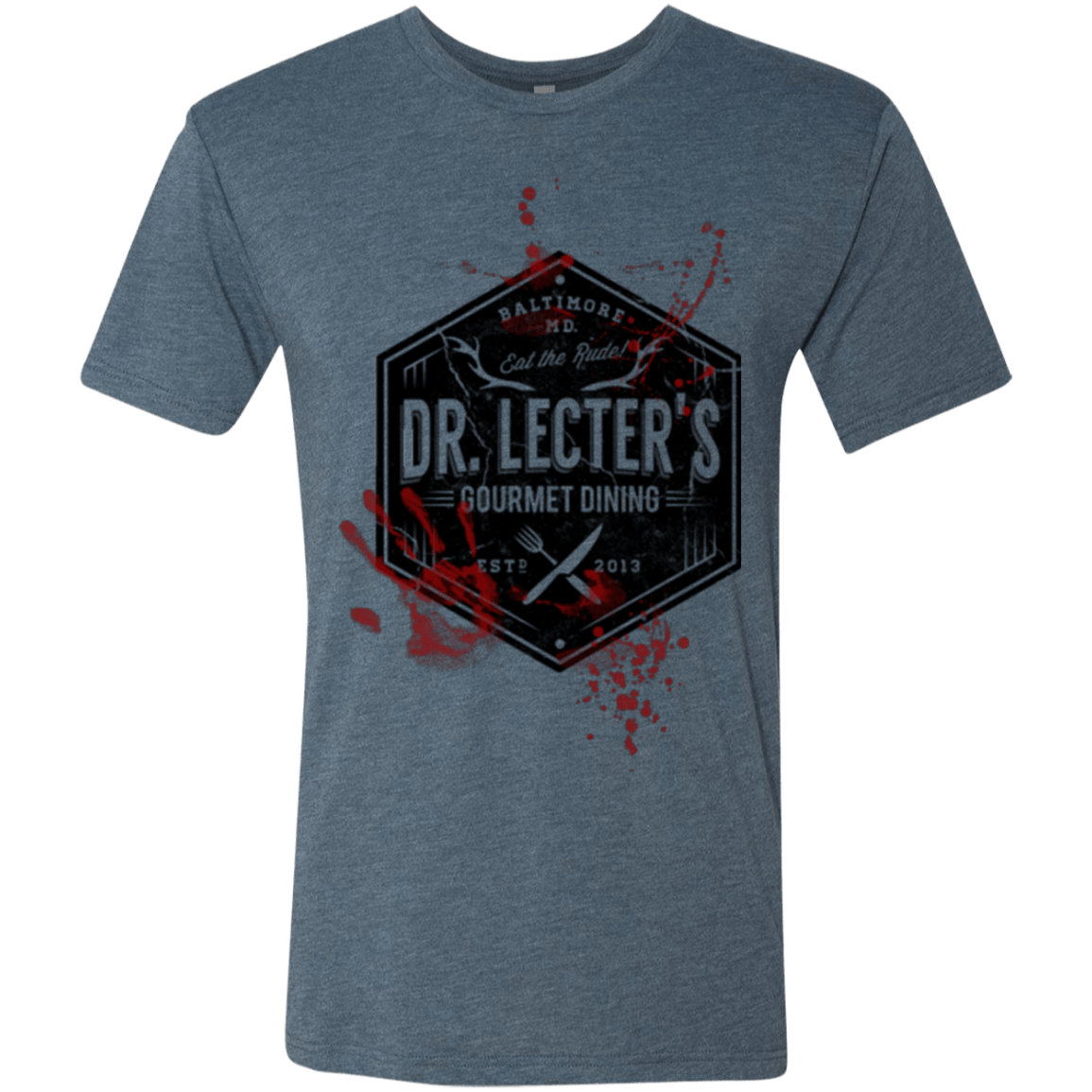 T-Shirts Indigo / Small Dr. Lecter's Gourmet Dining Men's Triblend T-Shirt