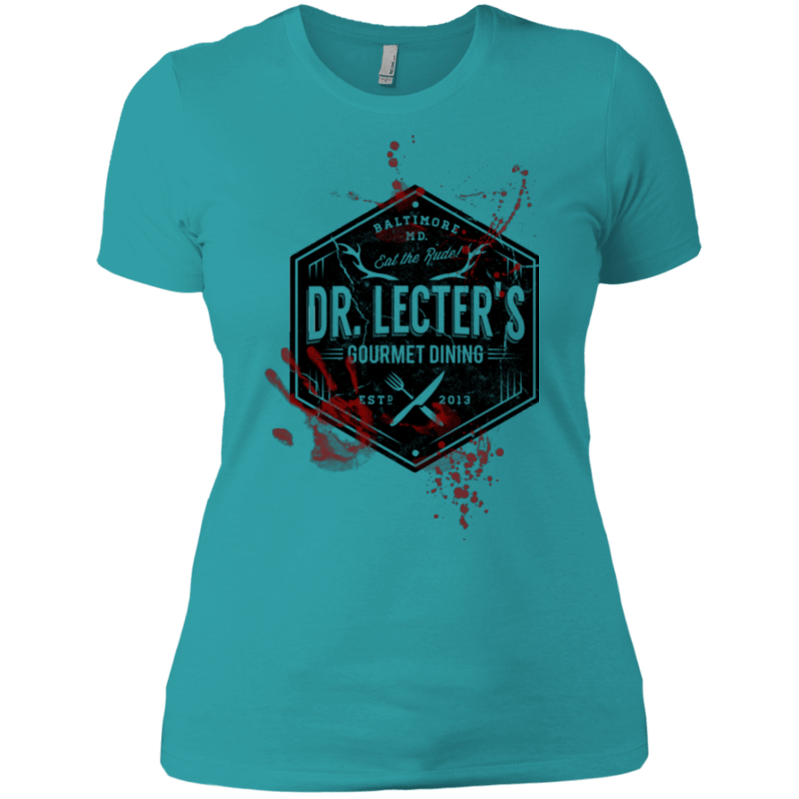 T-Shirts Tahiti Blue / X-Small Dr. Lecter's Gourmet Dining Women's Premium T-Shirt