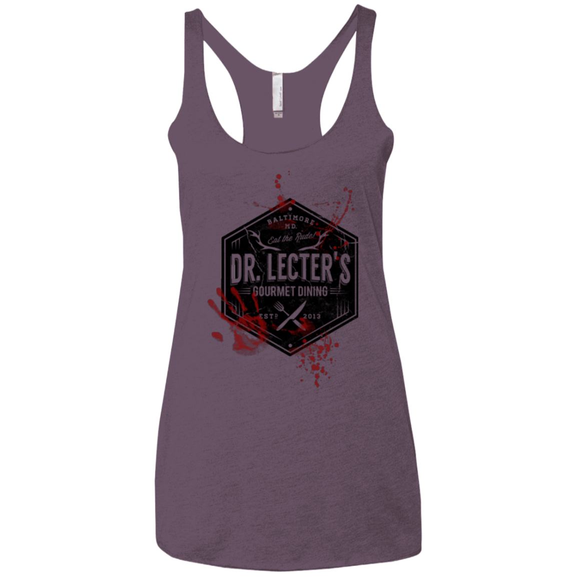T-Shirts Vintage Purple / X-Small Dr. Lecter's Gourmet Dining Women's Triblend Racerback Tank