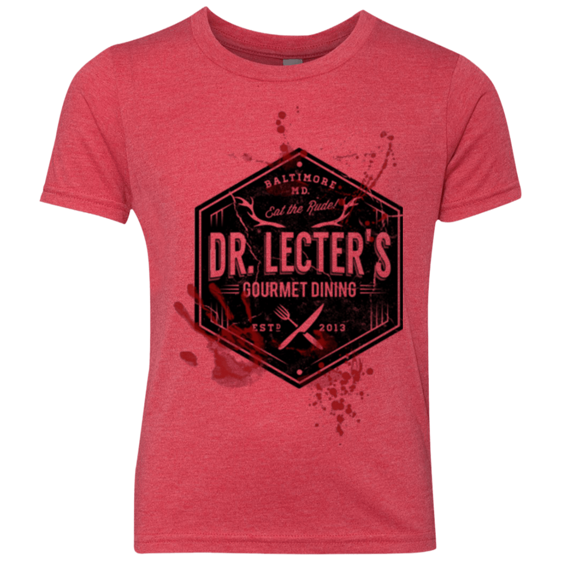 T-Shirts Vintage Red / YXS Dr. Lecter's Gourmet Dining Youth Triblend T-Shirt