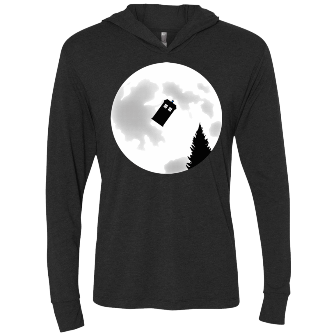 T-Shirts Vintage Black / X-Small Dr Phone Home Triblend Long Sleeve Hoodie Tee