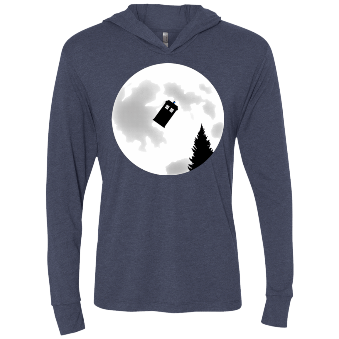 T-Shirts Vintage Navy / X-Small Dr Phone Home Triblend Long Sleeve Hoodie Tee