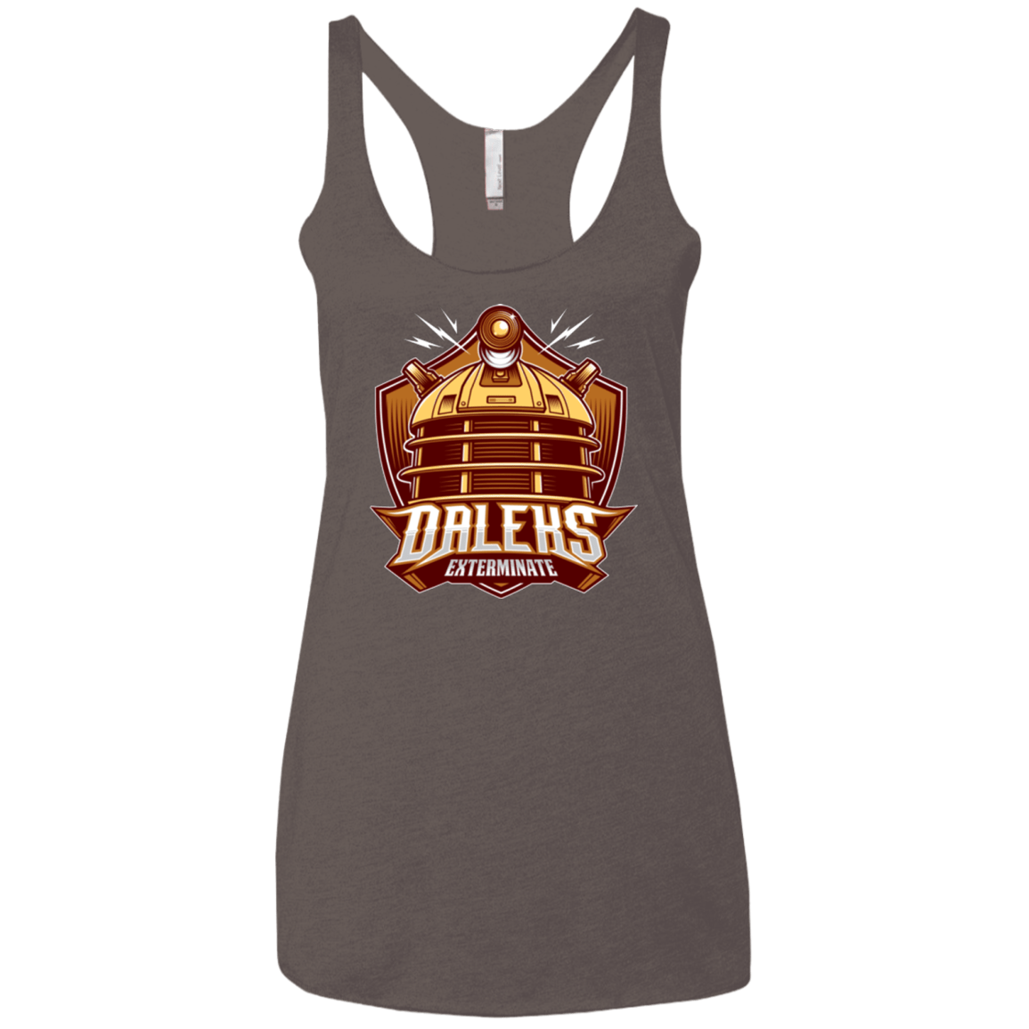 T-Shirts Macchiato / X-Small Dr. Who Daleks Women's Triblend Racerback Tank