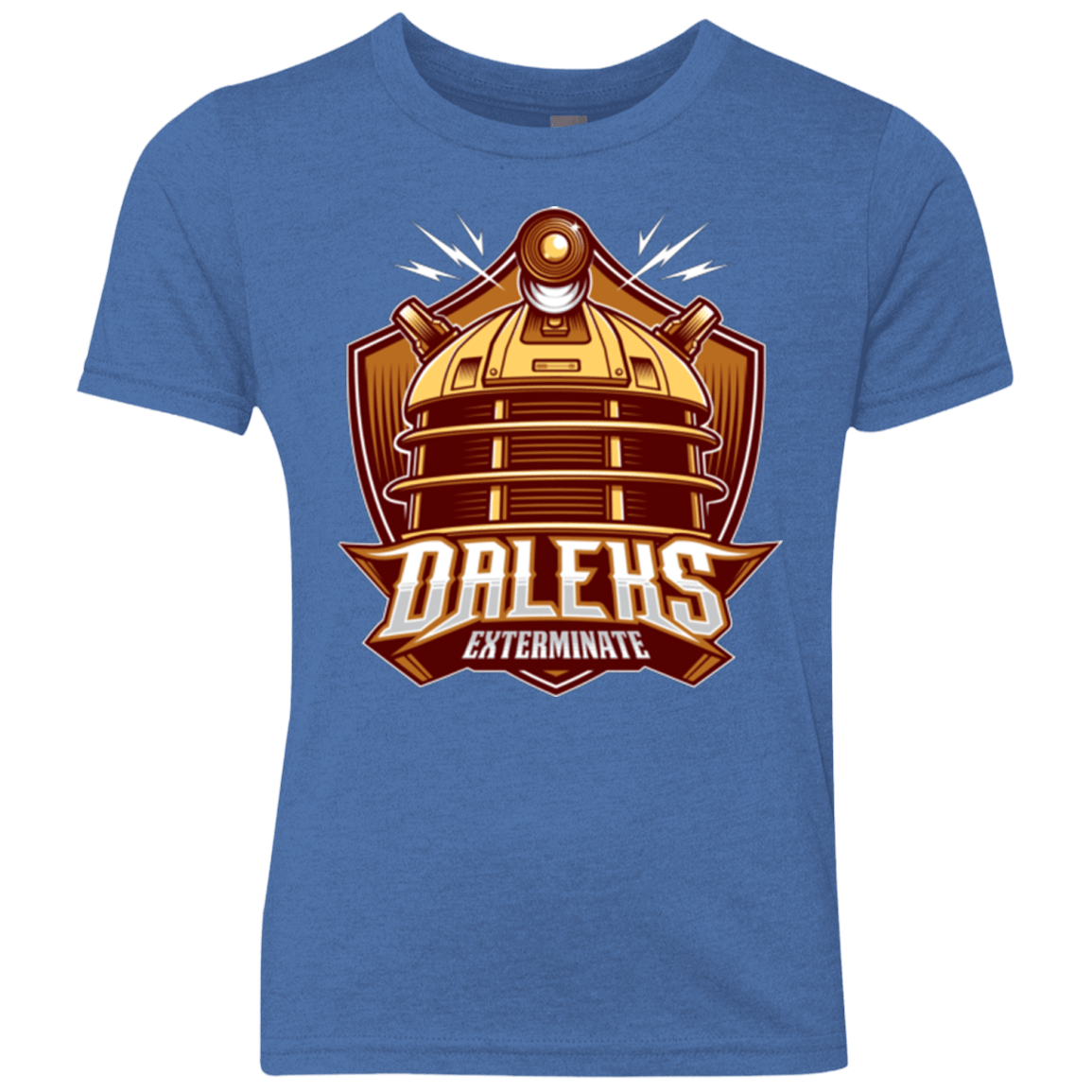 T-Shirts Vintage Royal / YXS Dr. Who Daleks Youth Triblend T-Shirt
