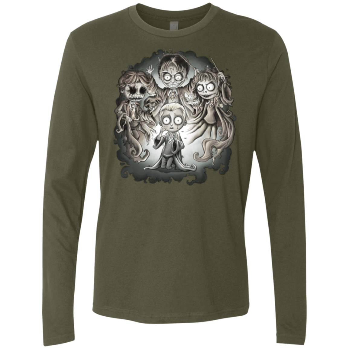 T-Shirts Military Green / Small Dracos Nightmare Men's Premium Long Sleeve