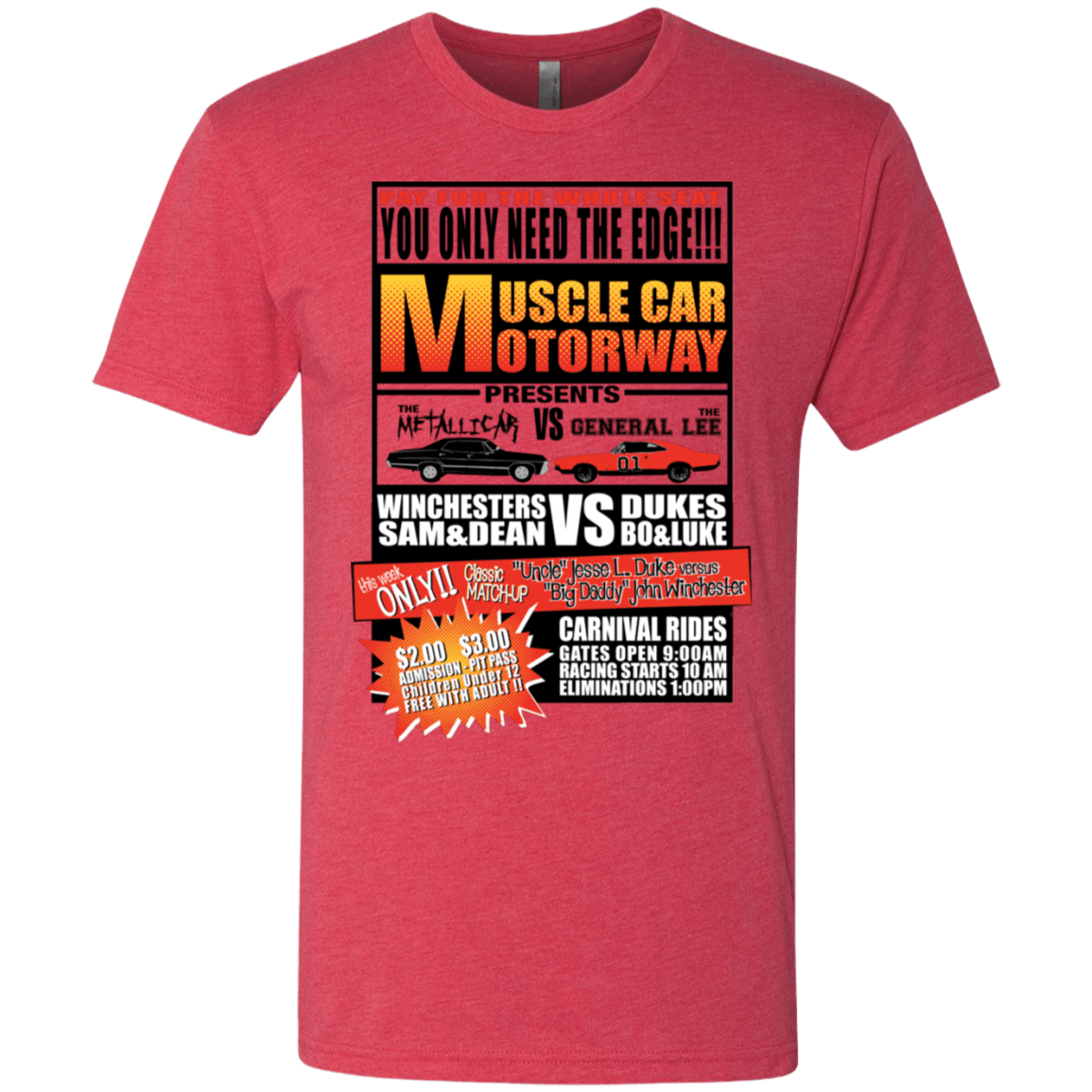 T-Shirts Vintage Red / S Drag Race Men's Triblend T-Shirt