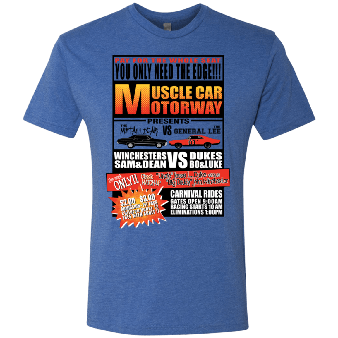 T-Shirts Vintage Royal / S Drag Race Men's Triblend T-Shirt