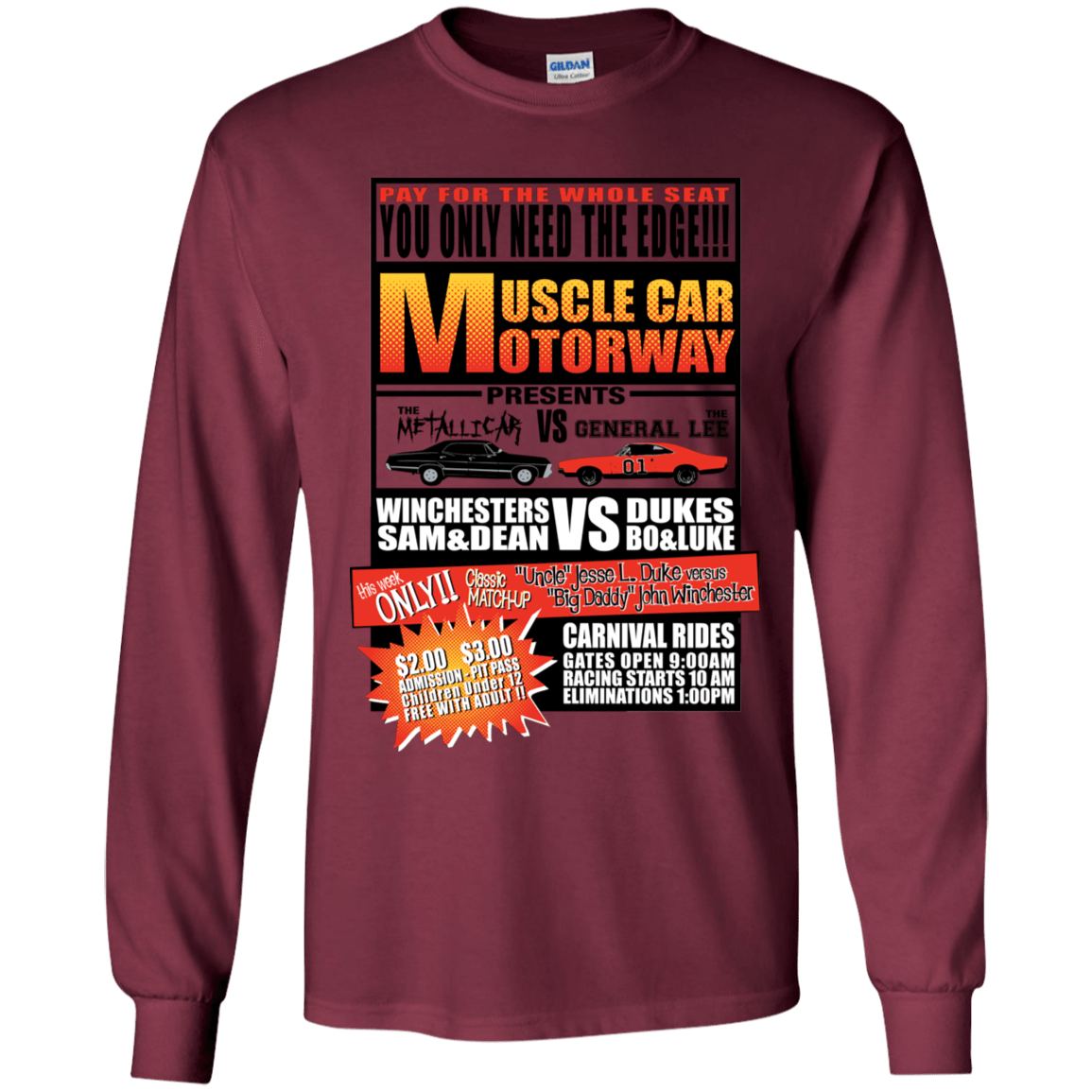 T-Shirts Maroon / YS Drag Race Youth Long Sleeve T-Shirt