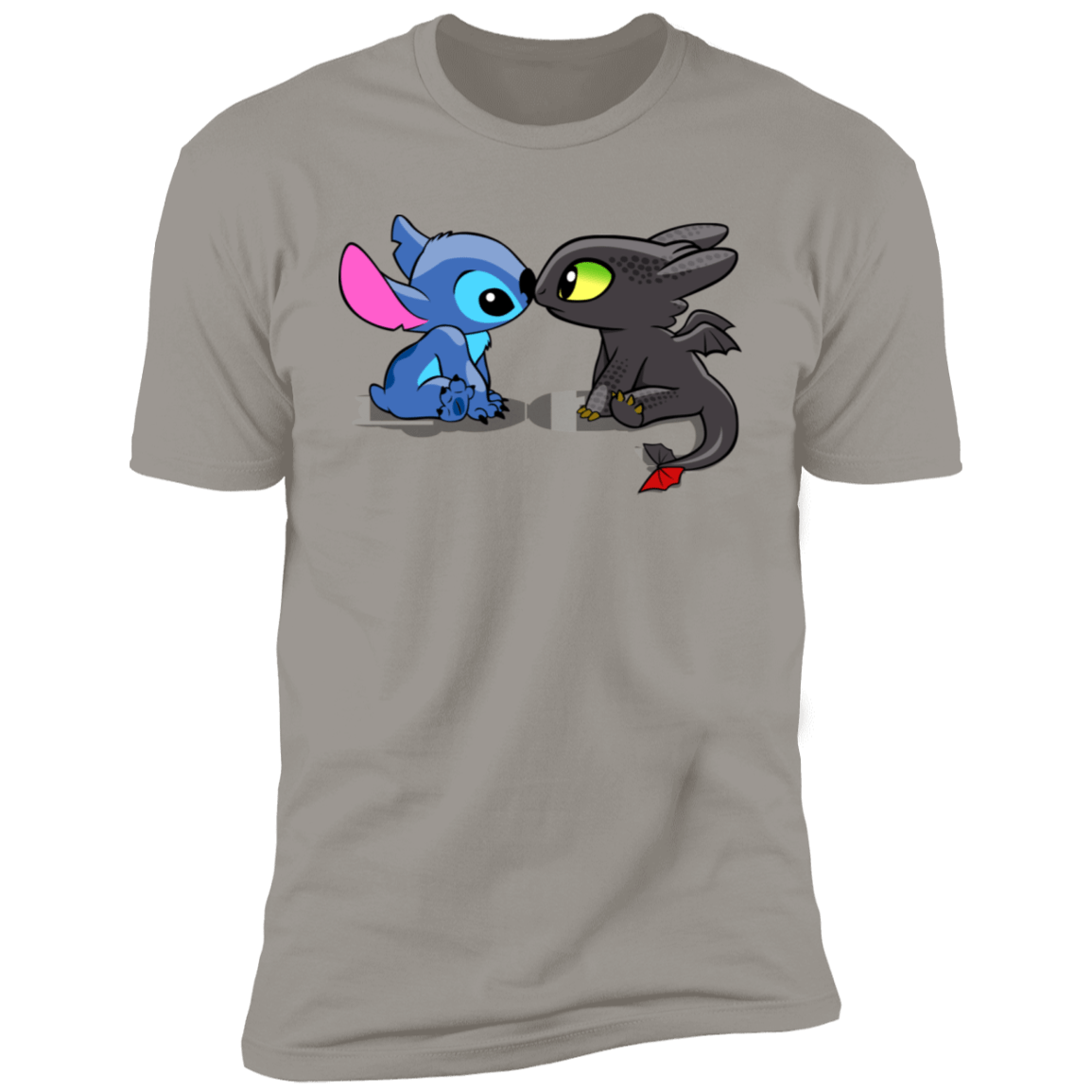 T-Shirts Light Grey / S Dragon and Alien Kiss Men's Premium T-Shirt