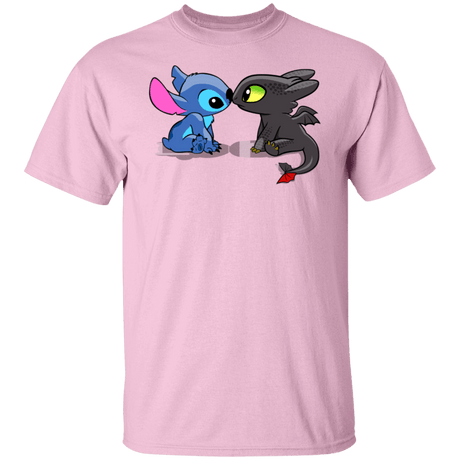 T-Shirts Light Pink / S Dragon and Alien Kiss T-Shirt