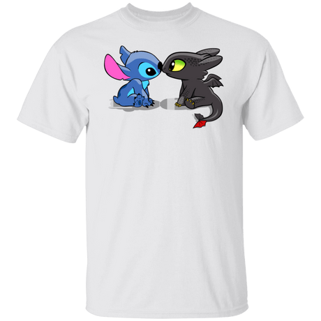 T-Shirts White / S Dragon and Alien Kiss T-Shirt