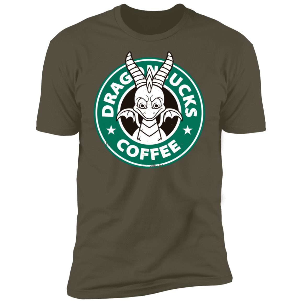 T-Shirts Military Green / S Dragon Coffee Men's Premium T-Shirt
