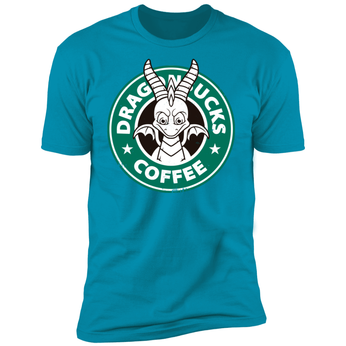 T-Shirts Turquoise / S Dragon Coffee Men's Premium T-Shirt