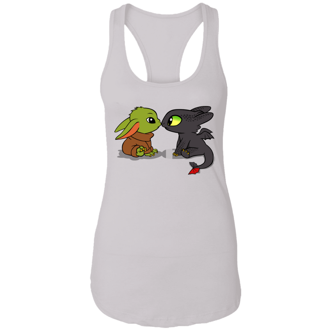T-Shirts White / X-Small Dragon Fury Baby Yoda Women's Premium Racerback Tank