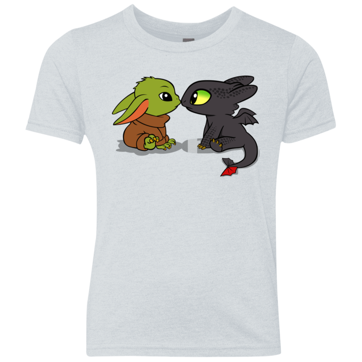 T-Shirts Heather White / YXS Dragon Fury Baby Yoda Youth Triblend T-Shirt