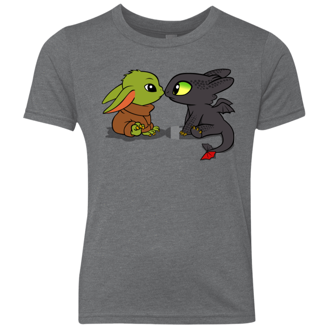 T-Shirts Premium Heather / YXS Dragon Fury Baby Yoda Youth Triblend T-Shirt