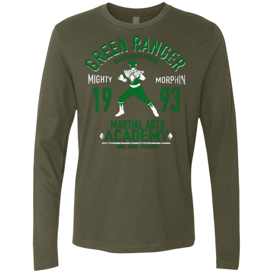 T-Shirts Military Green / Small Dragon Ranger Men's Premium Long Sleeve