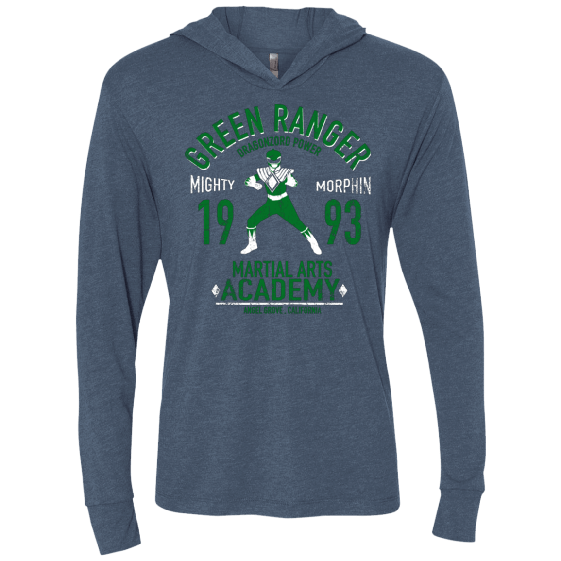 T-Shirts Indigo / X-Small Dragon Ranger Triblend Long Sleeve Hoodie Tee