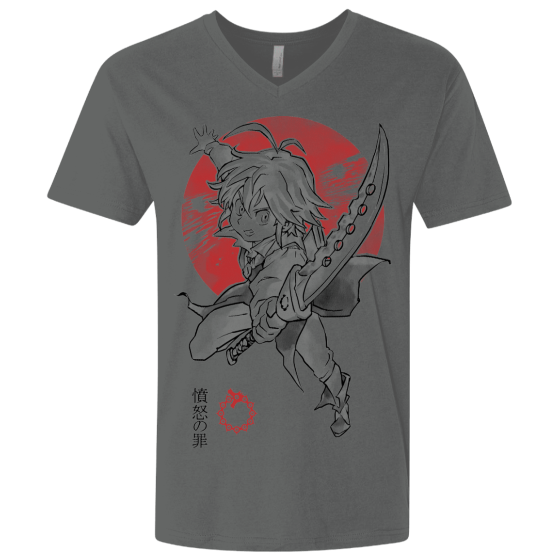 T-Shirts Heavy Metal / X-Small Dragon Wrath Men's Premium V-Neck
