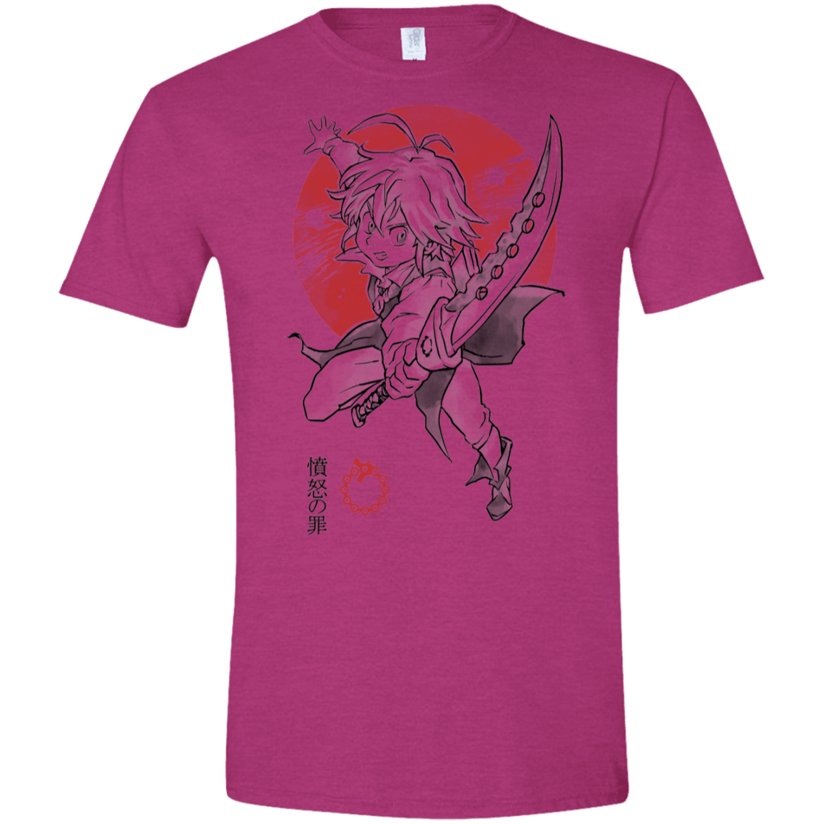 T-Shirts Antique Heliconia / S Dragon Wrath Men's Semi-Fitted Softstyle