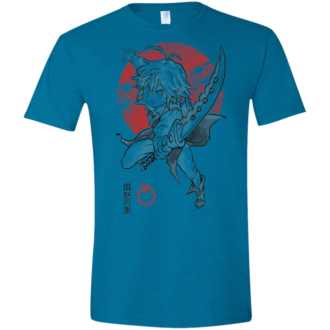 T-Shirts Antique Sapphire / S Dragon Wrath Men's Semi-Fitted Softstyle