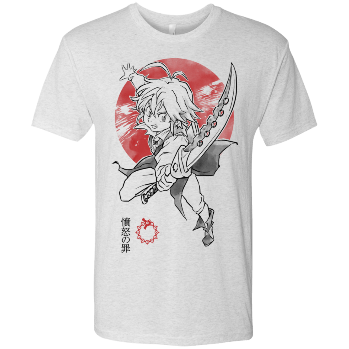 T-Shirts Heather White / S Dragon Wrath Men's Triblend T-Shirt