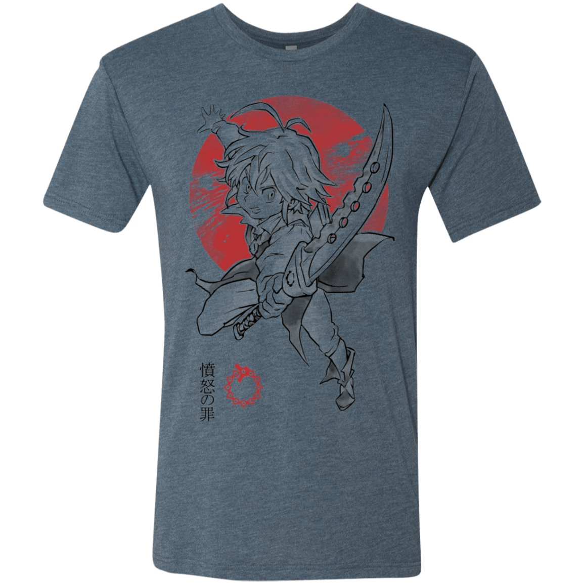 T-Shirts Indigo / S Dragon Wrath Men's Triblend T-Shirt