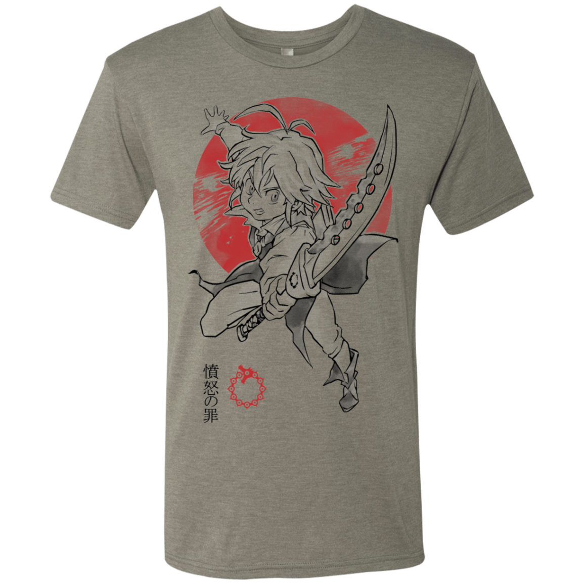 T-Shirts Venetian Grey / S Dragon Wrath Men's Triblend T-Shirt