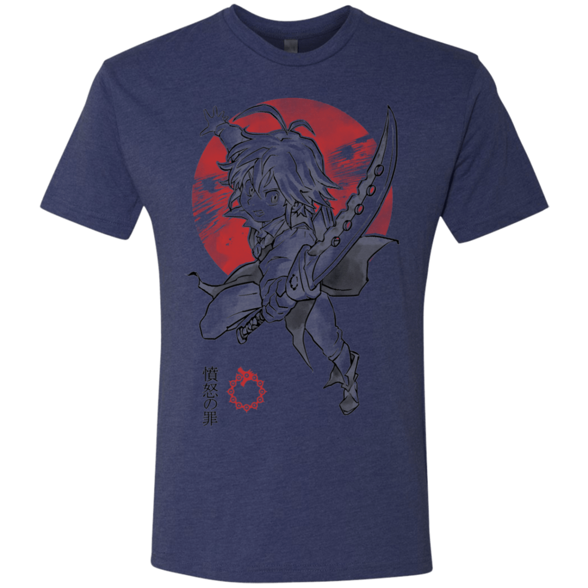 T-Shirts Vintage Navy / S Dragon Wrath Men's Triblend T-Shirt