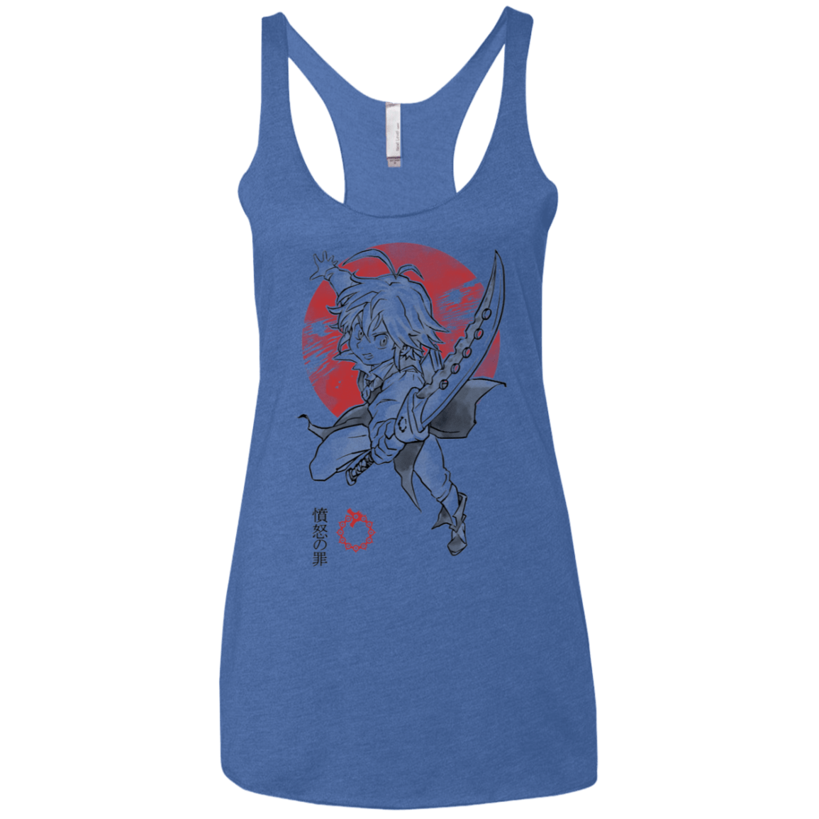 T-Shirts Vintage Royal / X-Small Dragon Wrath Women's Triblend Racerback Tank