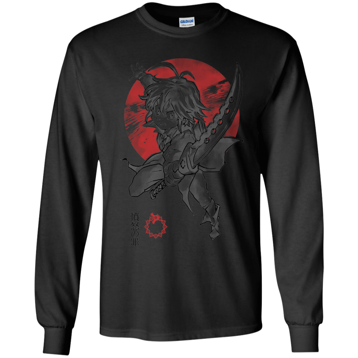 T-Shirts Black / YS Dragon Wrath Youth Long Sleeve T-Shirt