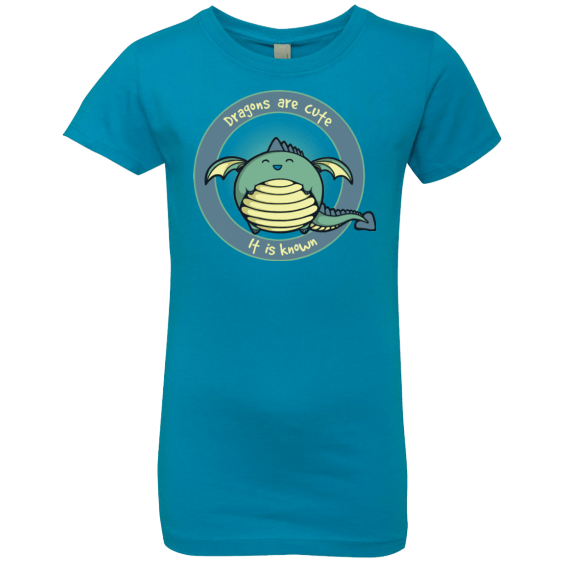 T-Shirts Turquoise / YXS Dragons are Cute Girls Premium T-Shirt