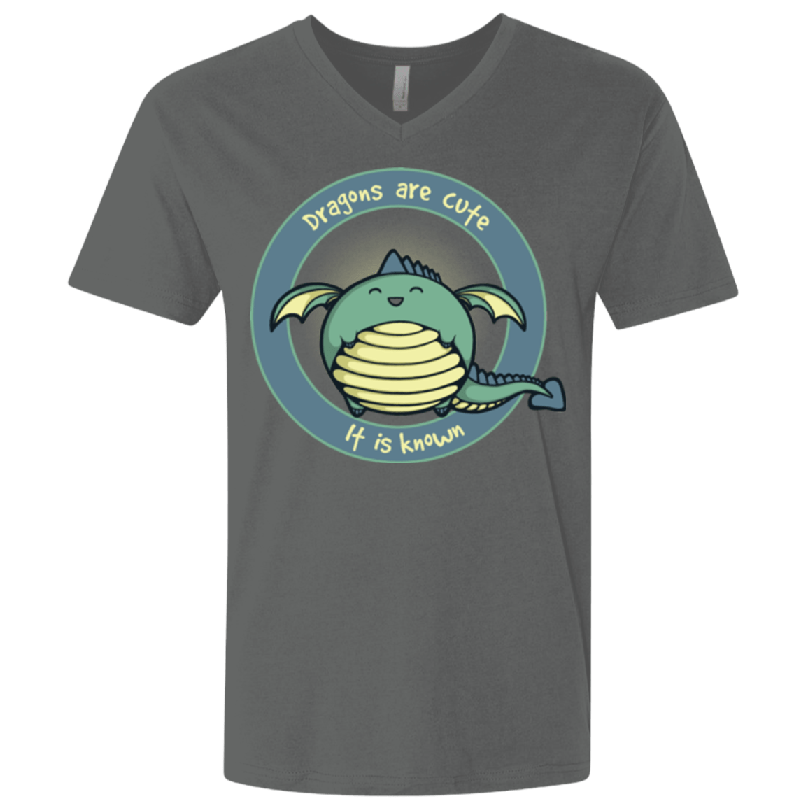 T-Shirts Heavy Metal / X-Small Dragons are Cute Men's Premium V-Neck
