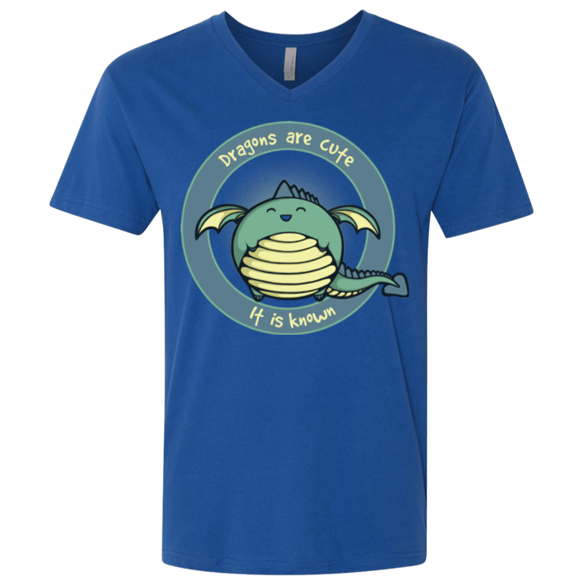 T-Shirts Royal / X-Small Dragons are Cute Men's Premium V-Neck