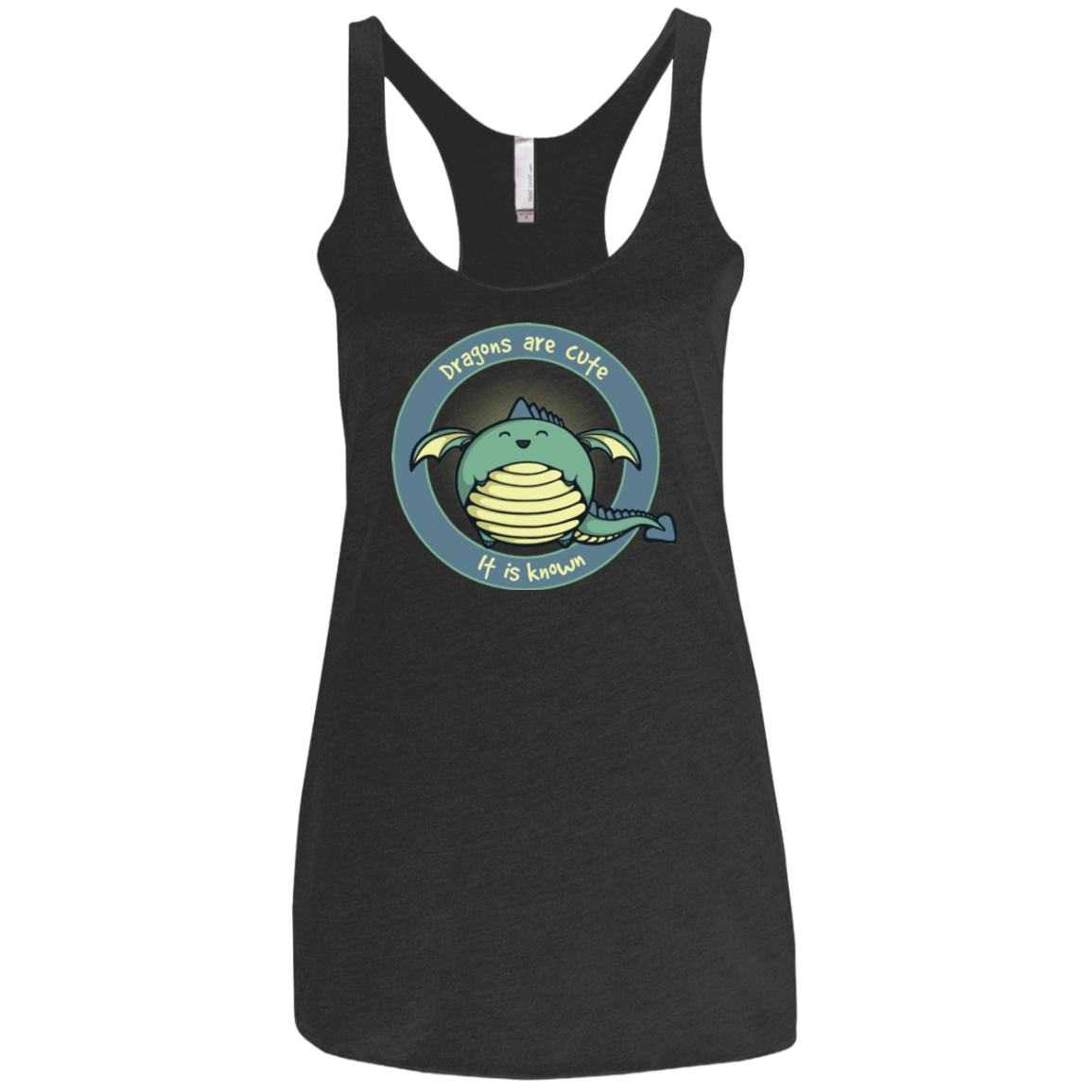 T-Shirts Vintage Black / X-Small Dragons are Cute Women's Triblend Racerback Tank