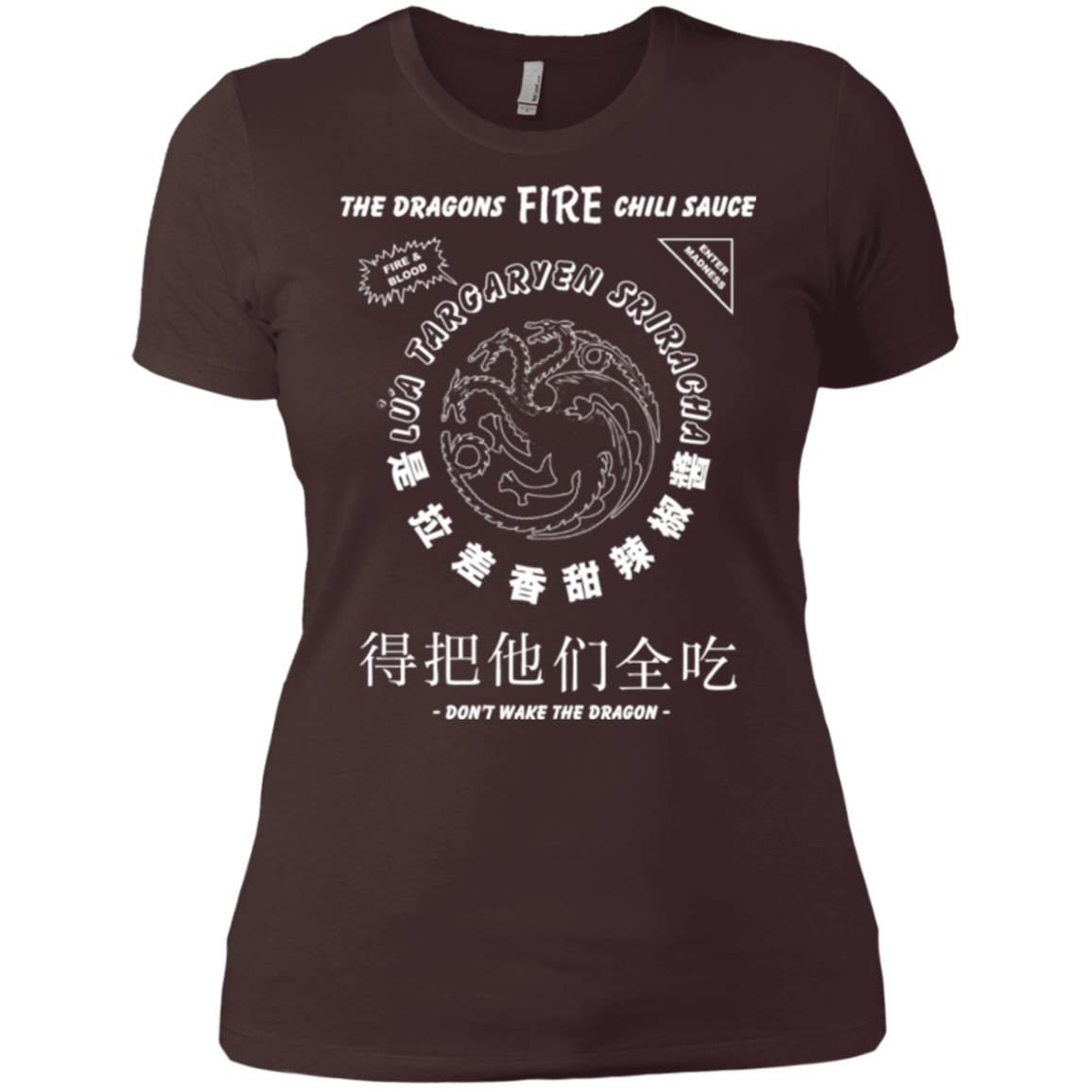 T-Shirts Dark Chocolate / X-Small Dragons Fire Chili Sauce Women's Premium T-Shirt